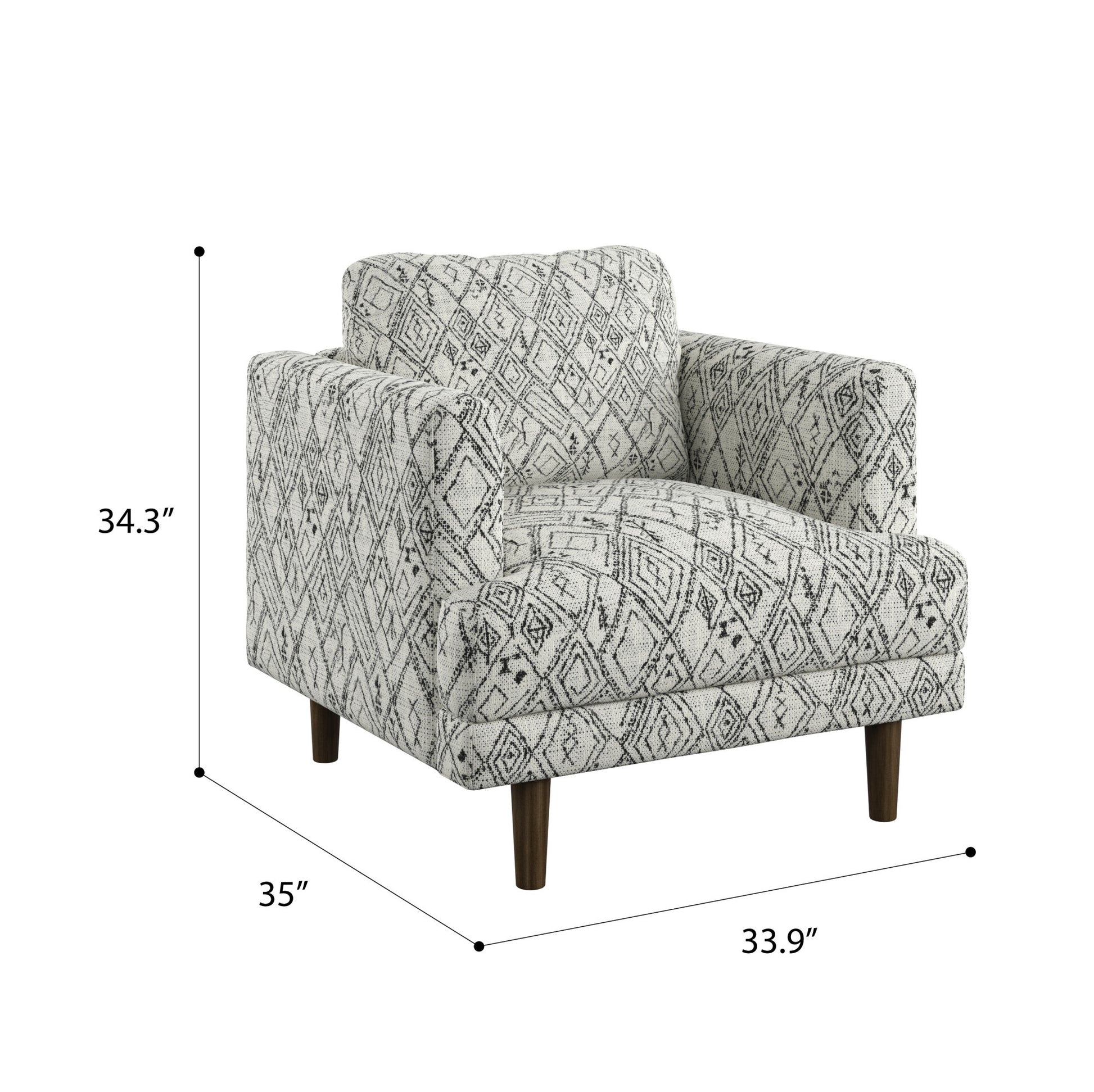 Jurie Black Abstract Accent Chair Black Primary Living Space Foam Engineered Wood