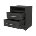 Black 2 Drawer Nightstand Black 2 Drawers Bedroom Drawers Black Melamine