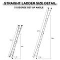 Aluminum Multi Position Ladder With Wheels, 300 Lbs Weight Rating, 22 Ft Metallic Grey Aluminium Alloy