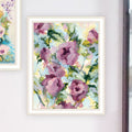 Abstract Florals To Wish You Good Luck, Success, Longevity Should Keep You Smiling Framed Wall Art For Living Room, Wall Art Print For Home Decor, Bedroom Wall Art By Jennifer Holden Multicolor Wood Paper