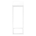 Accent Table, C Shaped, End, Side, Snack, Living Room, Bedroom, Contemporary, Modern White Mdf