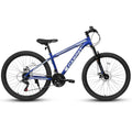 A2610 26 Inch Mountain Bike 21 Speeds, Suspension Fork, Steel Frame Disc Brake For Men Women Mens Bicycle Blue Steel