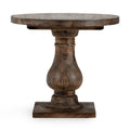 Biltmore Round End Table Aged Brown Antique Brown Pine