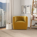 Delaney Swivel Chair Gold Velvet Yellow Velvet Wood Solid Wood,Velvet