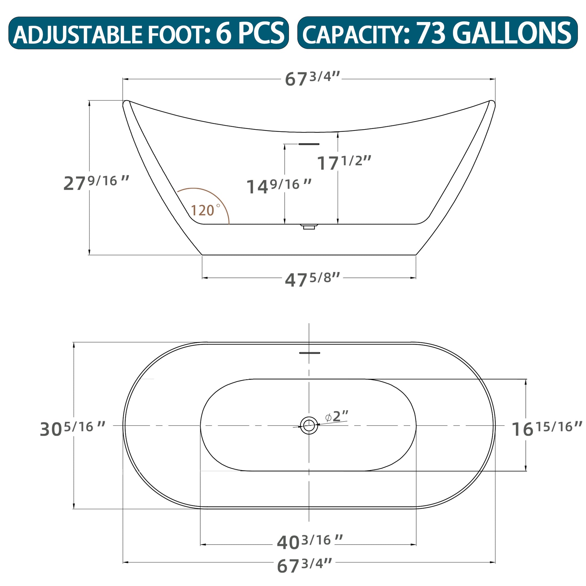 68" Acrylic Free Standing Tub Classic Oval Shape Soaking Tub, Adjustable Freestanding Bathtub With Integrated Slotted Overflow And Chrome Pop Up Drain Anti Clogging Gloss White Gloss White Oval Bathroom Freestanding Tubs Polished 61 69 In Modern Soaking