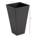 Outsunny Set Of 3 Tall Planters With Drainage Hole, 28