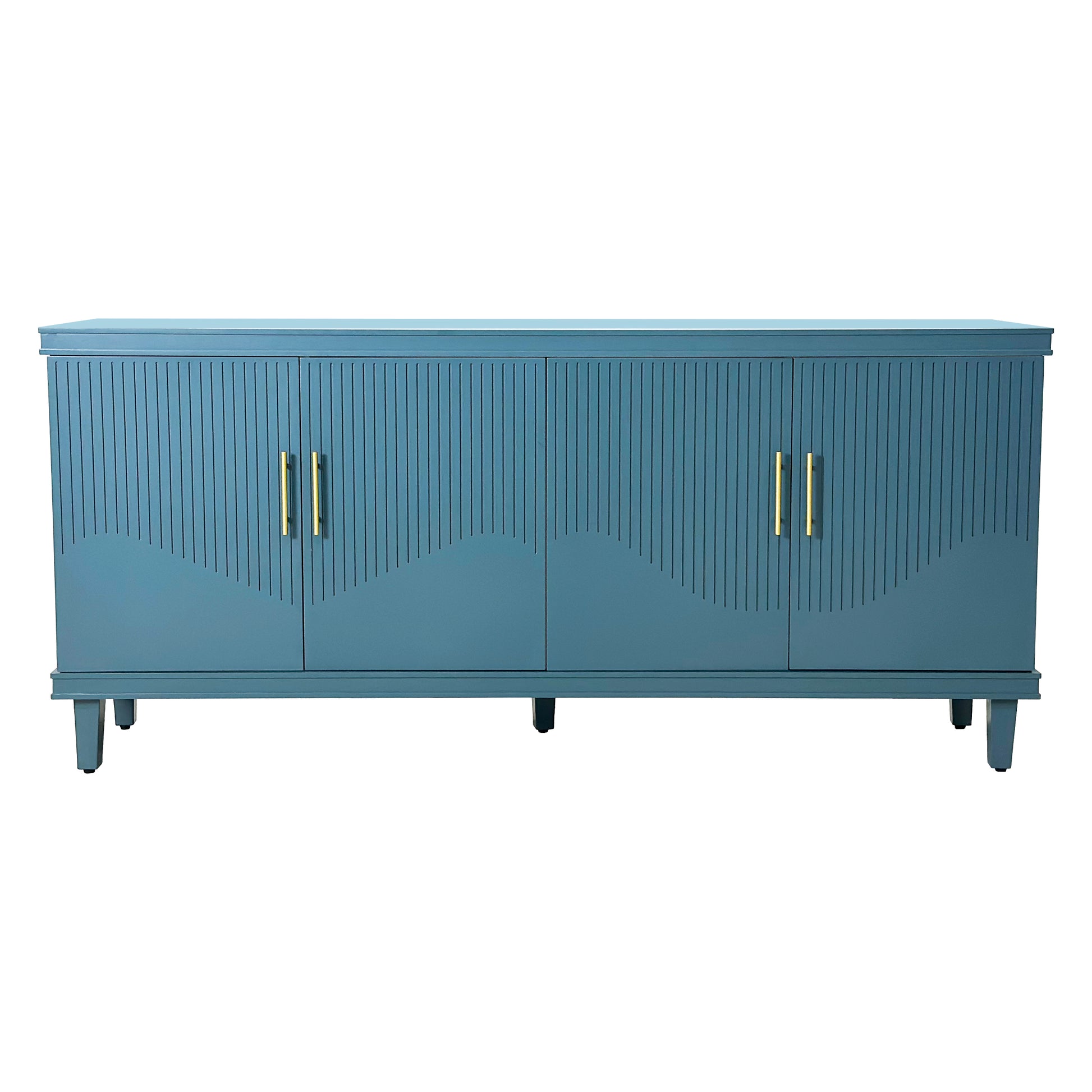 70.07''Large Size 4 Door Cabinet, Same As Living Room, Kitchen, Bedroom, Hallway ,Olive Green,Navy Blue,Peacock Blue Olive Green Solid Wood Mdf