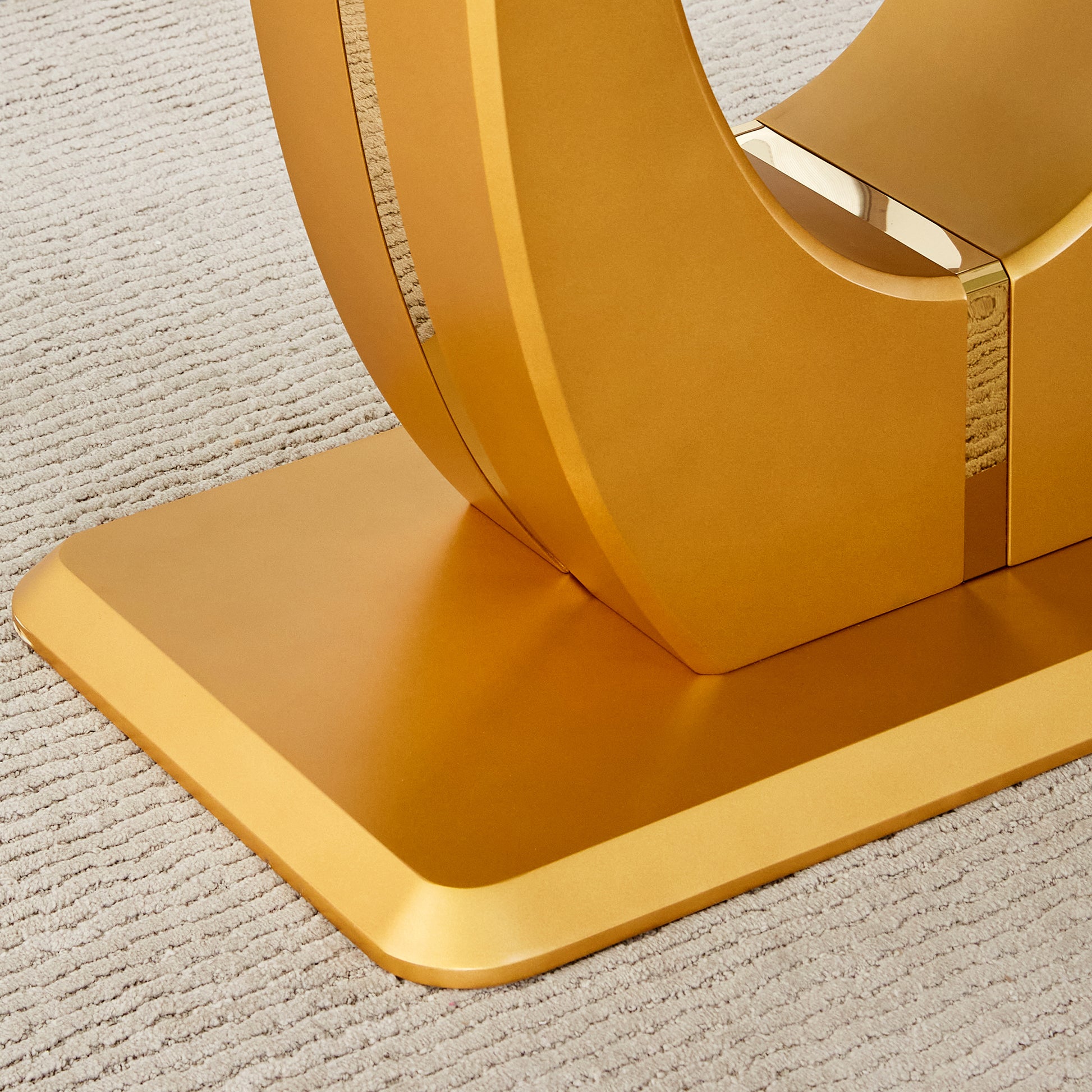 Table And Chair Set, Modern Minimalism And Luxurious White Rectangular Pattern Dining Table. Soft And Comfortable Dining Chairs For Dining Rooms, Living Rooms, Terraces And Kitchens. White Seats 8 Mdf Glass