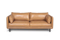 Modern Leather Sofa Camel Leather 2 Seat