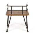 Zion Industrial Wood And Metal Chair Teak Metal & Wood