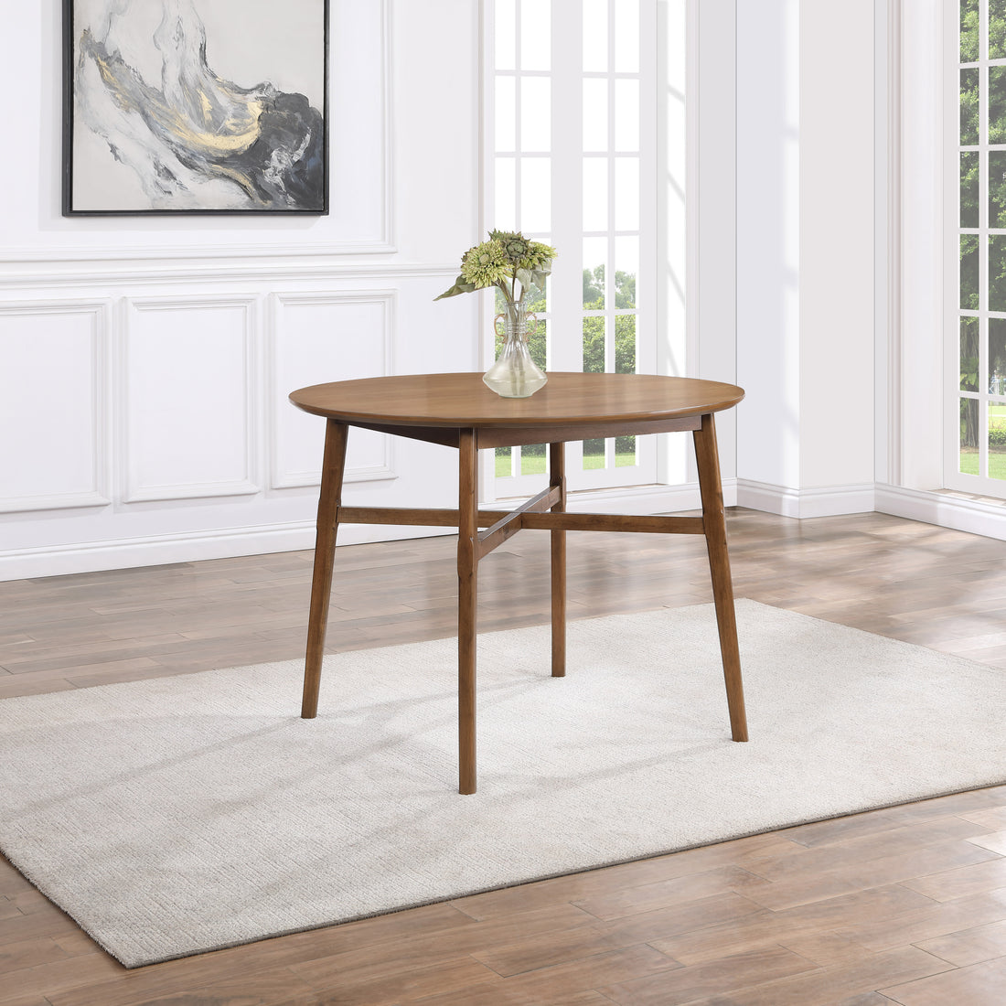 Oslo Round Counter Table Dark Brown Dark Brown Wood