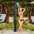 Outsunny 10.6 Gallons Solar Heated Shower With 360 Rotating Rainfall, Handheld Shower Head, Temperature Adjustment & Foot Shower, 2 Section Outdoor Shower For Backyard Poolside Beach Pool Spa, 7Ft