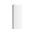 15'' W X 36'' H Surface Frameless Mirror Bathroom Medicine Cabinet, Left Opening Door White Engineered Wood