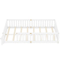 Queen Size Bed Floor Bed With Safety Guardrails And Door For Kids, White Expect Arrival Date 2024.7.26 , Old Sku W158090696 Queen White Pine