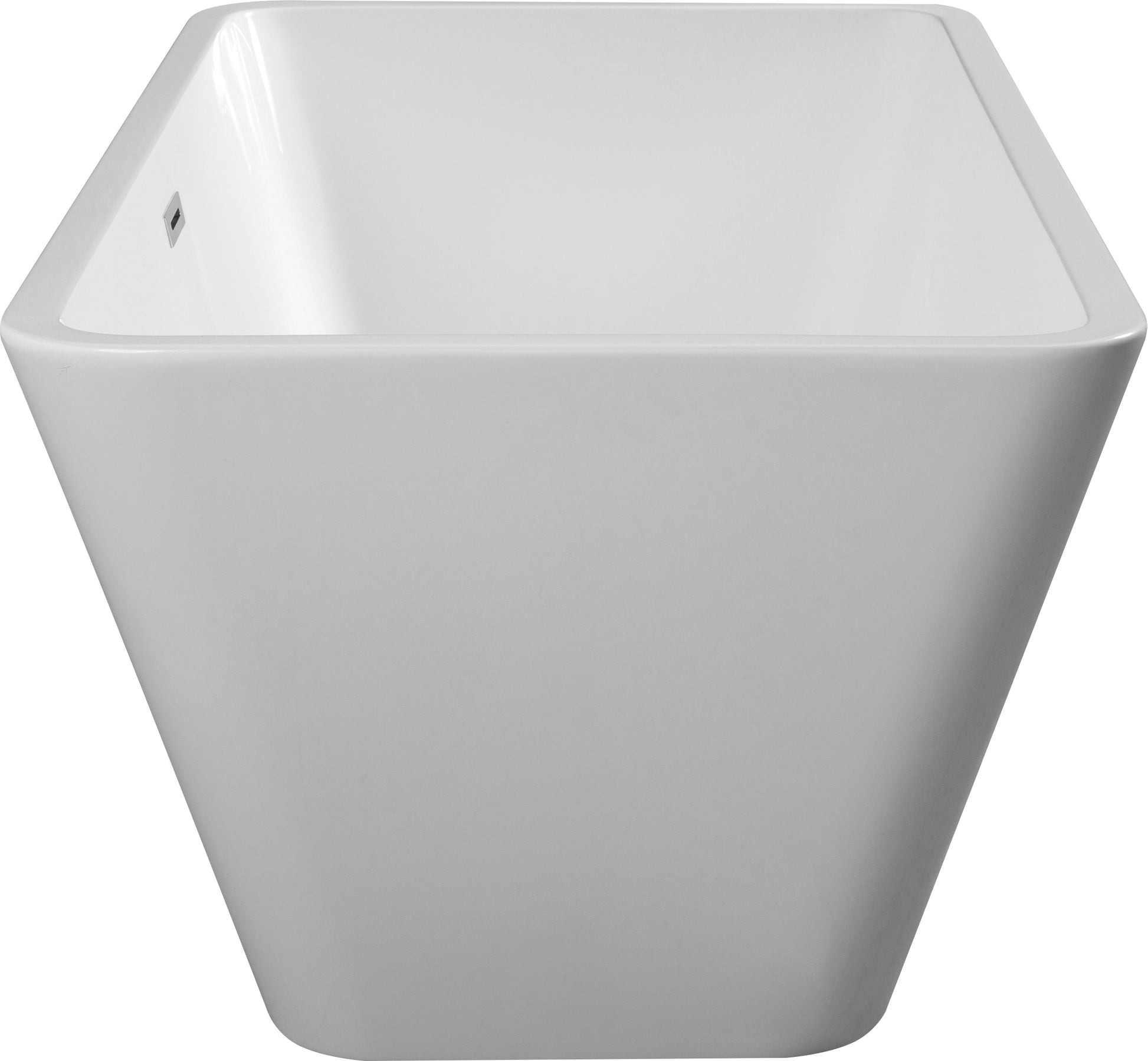 59" X 30" Acrylic Rectangular Freestanding Bathtub, Contemporary Soaking White Tub With Brushed Nickel Overflow And Pop Up Drain, Cupc Certified, Glossy White 23A01 60 Gloss White Rectangle Bathroom Freestanding Tubs Center Fiberglass Acrylic