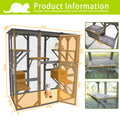 Catio Outdoor Cat Enclosure Cat Catio Cat House, Cat Cage Condo Indoor Playpen Kitty House Shelter With Multi Platforms, Waterproof Roof, Pull Out Tray 71.3