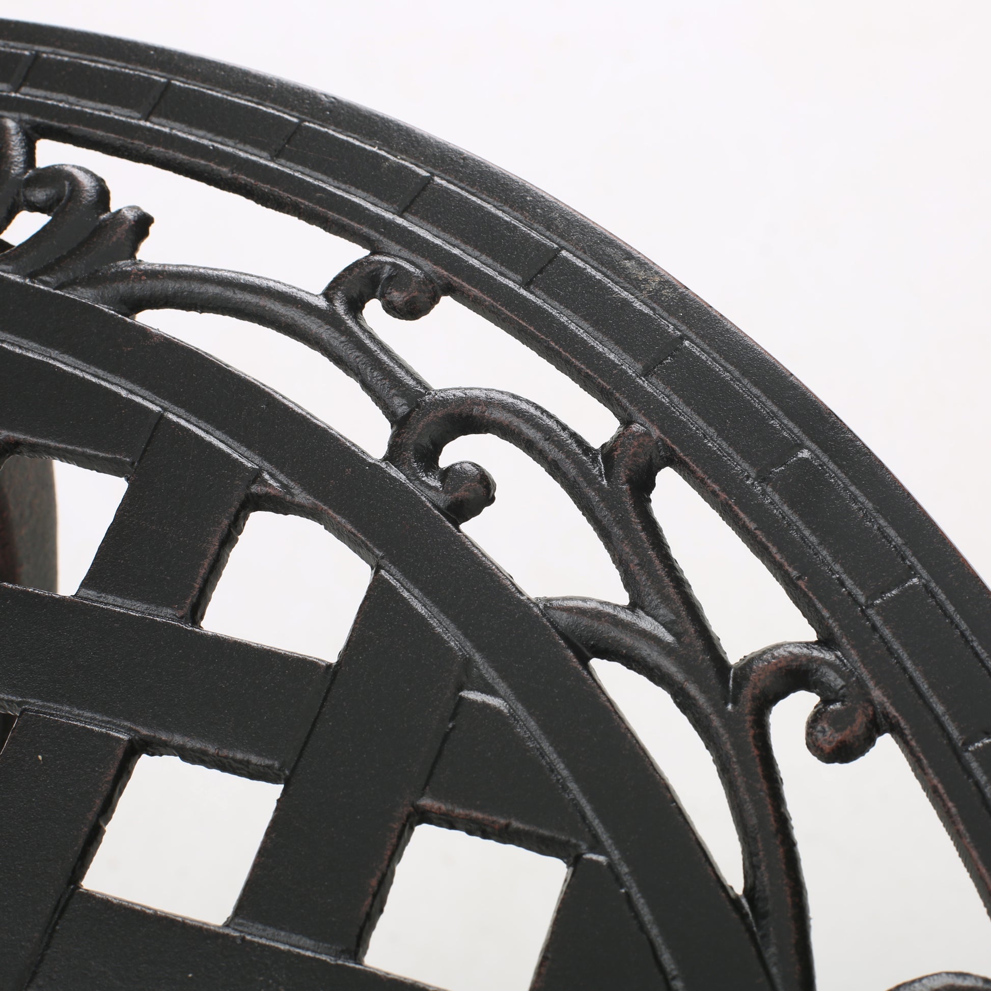 Bono Metal Bistro Set Black Aluminium