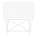 Accent Table, Side, End, Narrow, Small, 2 Tier, Living Room, Bedroom, White Laminate, White Metal, Contemporary, Modern White Particle Board