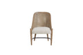 Cane Backed Host Chair In Sand Colored Finish Set Of 2 Sand Solid Wood Mdf