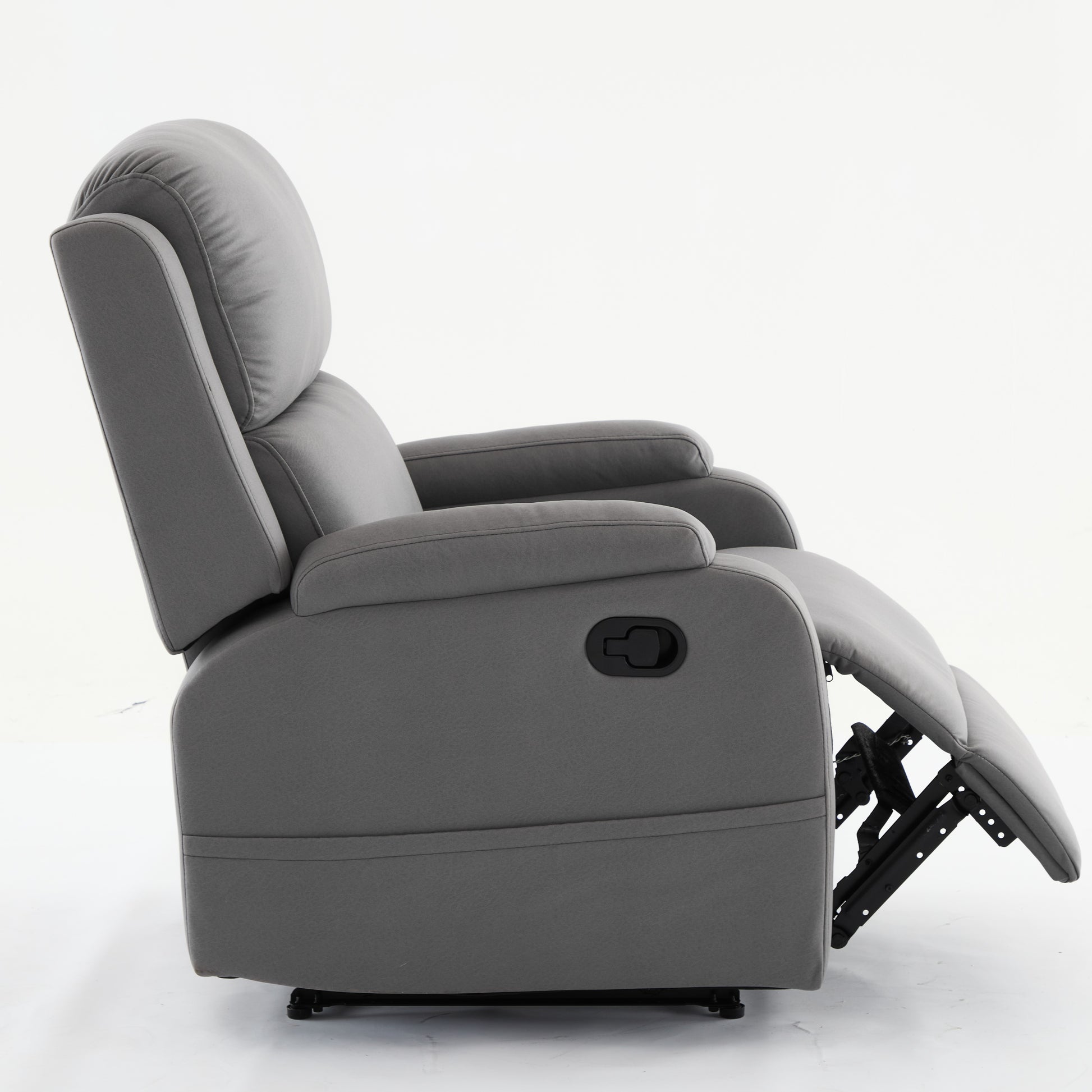 Best Choice Recliner Chair Living Room Reclining Sofa Chair, Home Theater Seating Modern Recliner, Manual Recliner Sofa Chair For Living Room Office Apartment, Easy To Reach Side Button Gray Gray Pu Leather