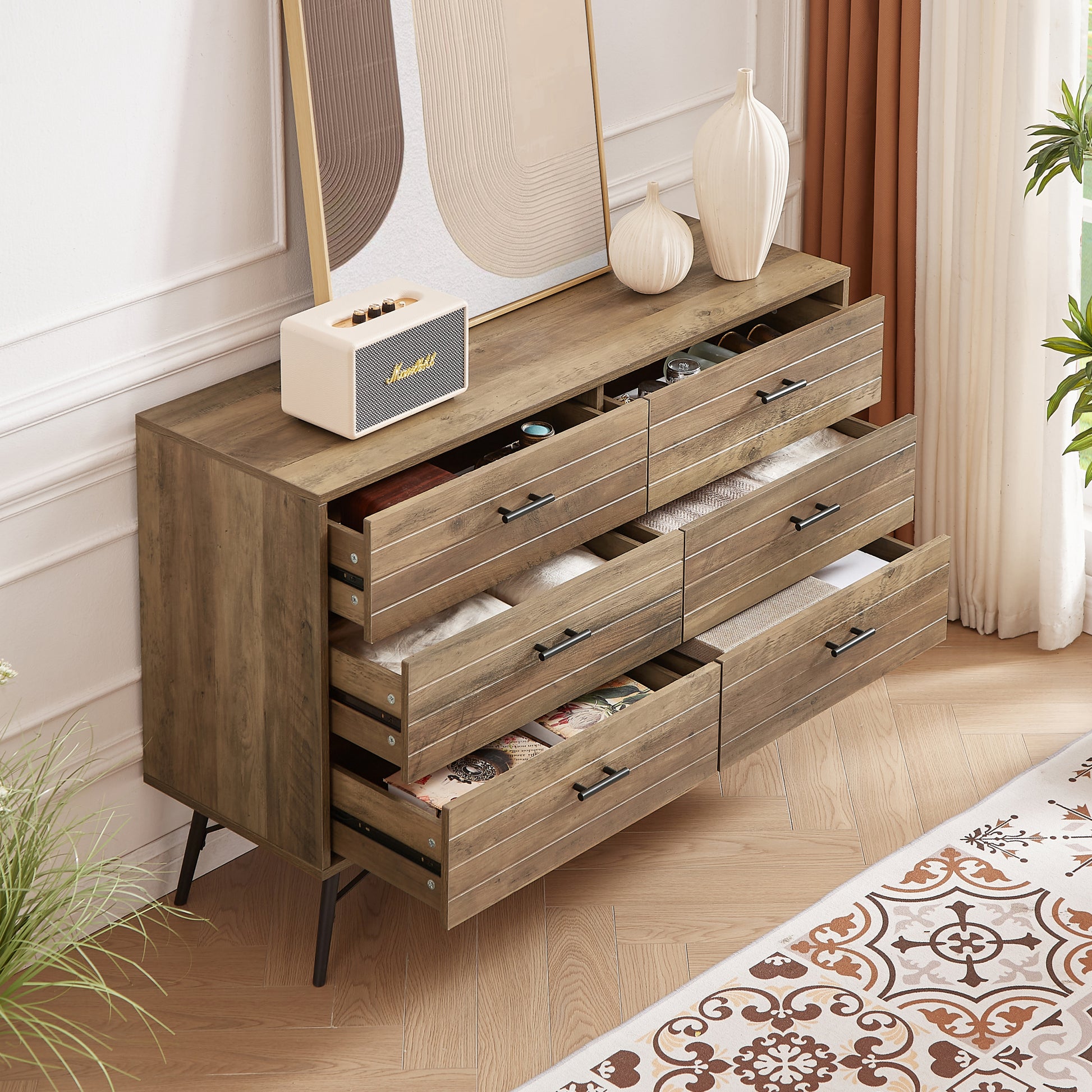 tv stand dresser for bedroom 6 Drawer Chest, 6 Drawer Dresser Tv Stand For Tv, Dressers Bedroom Fur