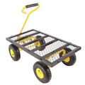 Wagon Cart Garden Cart Trucks Make It Easier To Transport Firewood Yellow Black Black Garden & Outdoor Metal