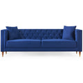 Autumn Velvet Sofa Blue Velvet 3 Seat