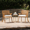 Hermosa Kd Wood Dining Chair Set Of 2 Yes Teak Water Resistant Cushion Acacia Wood