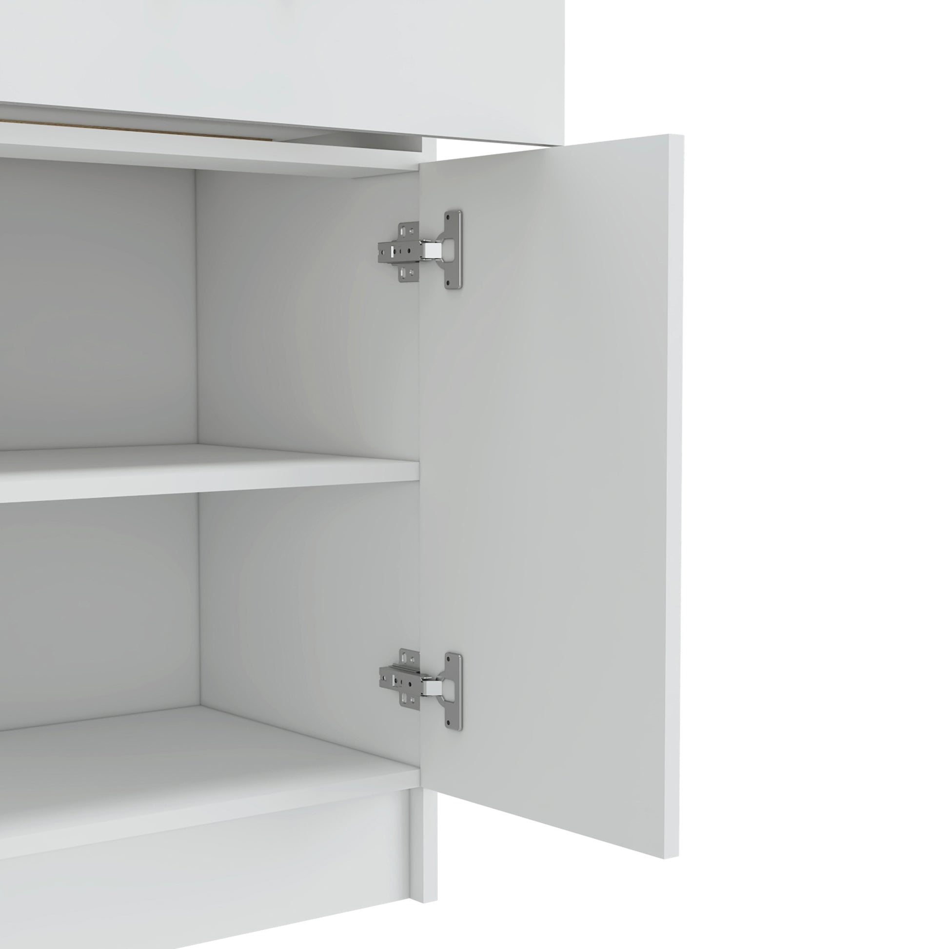 Oxford Pantry Cabinet, One Drawer, One Double Door Cabinet With Two Shelves Multicolor Mdf Engineered Wood