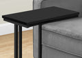 Accent Table, C Shaped, End, Side, Snack, Living Room, Bedroom, Black Laminate, Black Metal, Contemporary, Modern Black Mdf