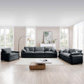 3 Piece Comfortable Oversized Sectional Sofa, One Single Sofa And One 2 Seater Sofa And One 3 Seater Sofa ,Grey Corduroy Deep Seat Sofa Grey Corduroy 6 Seat