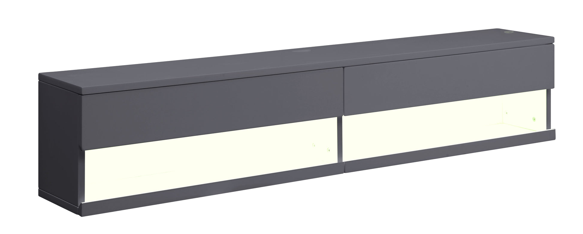 Grey Floating Tv Stand With Led Light Grey Primary Living Space 50 59 Inches Contemporary,Modern Mdf