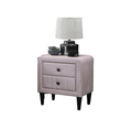 Light Pink Color Velvet Gorgeous 1Pc Nightstand Bedside Table 2X Drawers Bedroom Furniture Sleek Design Tempered Legs Light Pink 2 Drawers Bedroom Bedside Cabinet Classic,Contemporary,Glam,Modern Storage Velvet