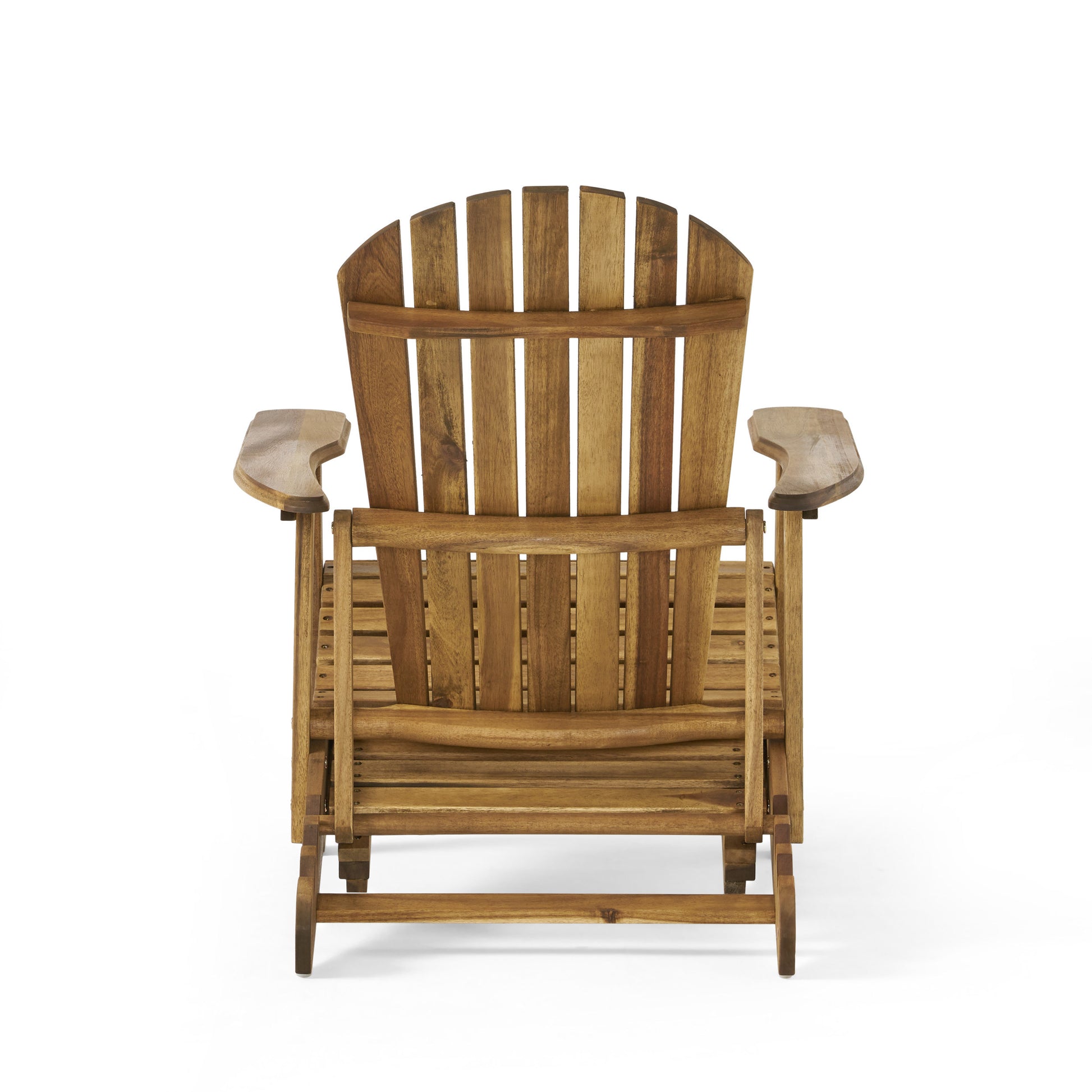 Malibu Reclining Adirondack Chair Natural Stained Acacia Wood
