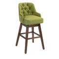 Coolmore Bar Stools Set Of 2 Counter Height Chairs With Footrest For Kitchen, Dining Room And 360 Degree Solid Wood Legs Swivel Bar Stools Set Of 2 Olive Linen Olive Foam Linen