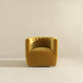 Delaney Swivel Chair Gold Velvet Yellow Velvet Wood Solid Wood,Velvet
