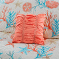 6 Piece Cotton Sateen Quilt Set With Throw Pillows Coral King Cal King King Coral Cotton