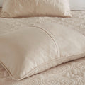 3 Piece Reversible Bedspread Set Khaki Full Queen Queen Khaki Microfiber