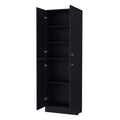 Charlotte Black Pantry Cabinet With 4 Doors And 5