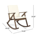 Gus Rocking Chair Brown Gray Acacia Wood