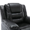 360 Swivel And Rocking Home Theater Recliner Manual Recliner Chair With Wide Armrest For Living Room,Bedroom, Black Old Sku:Pp302953Aab Black Foam Pu