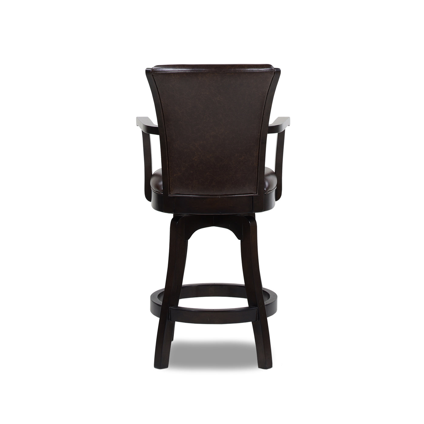 Williams 27In Swivel Counter Height Bar Stool, Vintage Brown Faux Leather Brown Foam Faux Leather