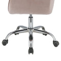 Peach And Chrome Swivel Office Chair Solid Pink Silver Foam Rectangular Office Chairs Solid Back Swivel Velvet