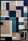 Jersey Area Rugs, Carpets For Livingroom, 5X7 Area Rugs ,3007 Blue Rectangle 5&7 Blue Contemporary Abstract Polypropylene