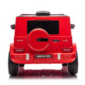Licensed Mercedes Benz G63 Kids Ride On Car, 12V Electric Vehicle With Remote Control, Double Open Doors, Music, Bluetooth, Wheels Suspension, Battery Powered For Children Boy Girl Red Red Polyethylene