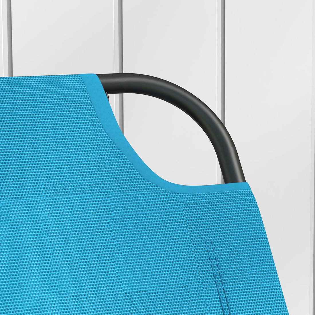 Outsunny Garden Rocking Chair, Outdoor Indoor Sling Fabric Rocker For Patio, Balcony, Porch, Light Blue Light Blue Steel