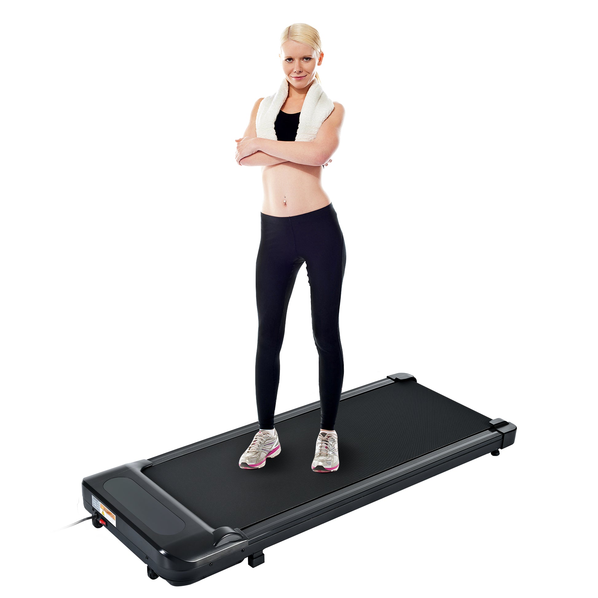 Walking Pad 300 Lb Capacity, Desk Treadmill For Home Office, Protable Treadmill Under Desk, Walking Treadmills For Home,0.6 To 4.0 Mph Portable Treadmill Black Abs Steel Q235