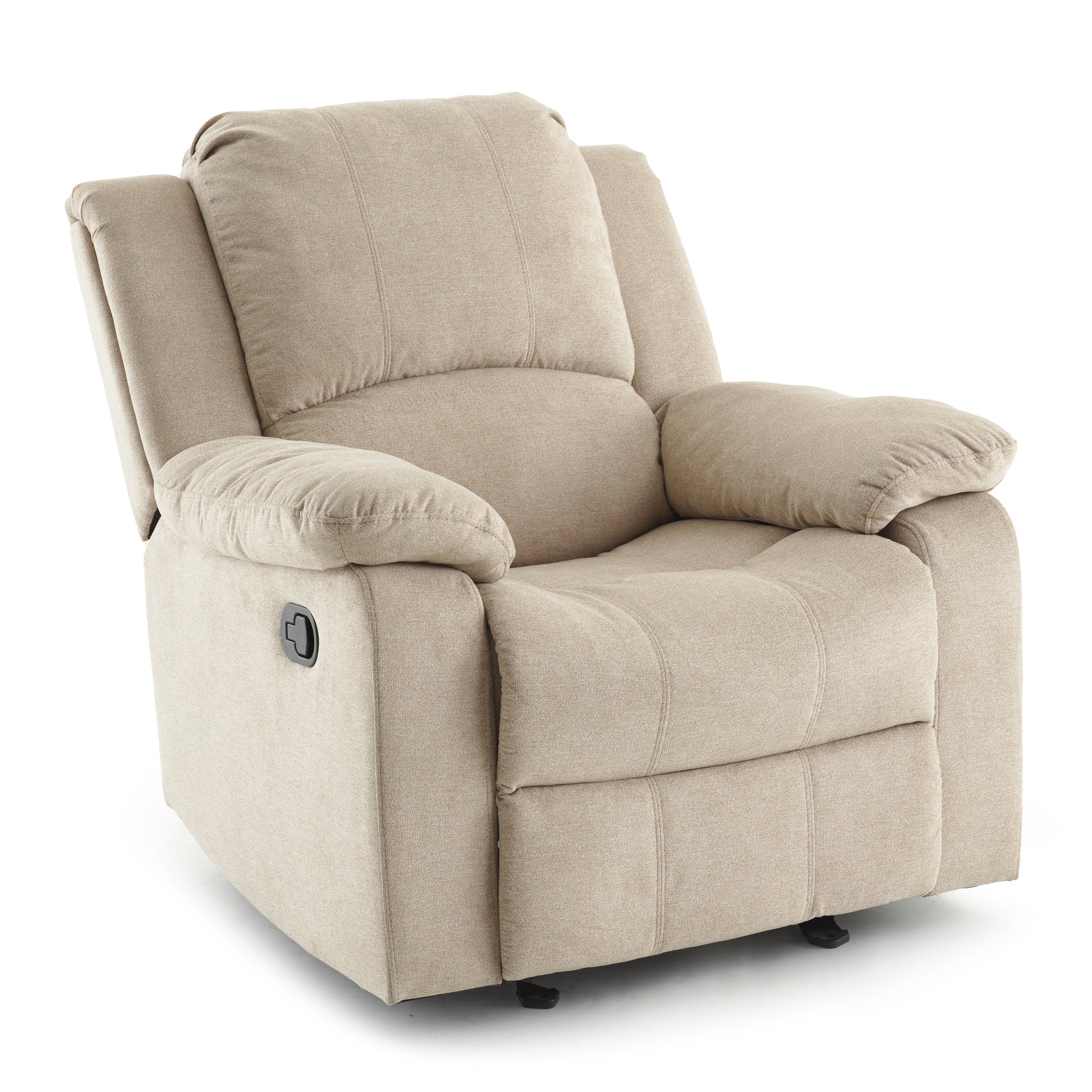 Tate Sand Microfiber Glider Recliner Sand Foam Microfiber