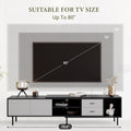 Modern Tv Stand For 80'' Tv With 2 Doors, Media Console Table, Entertainment Center With Large Storage Cabinet For Living Room, Bedroom Black Grey 70 79 Inches Primary Living Space 70 79 Inches 75