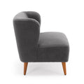 Veda Boucle Accent Chair Grey Gray Foam Boucle